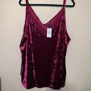 Torrid size 4 (plus size 24) crushed velvet cami
